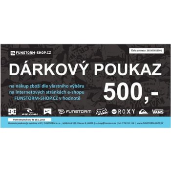 Dárkový poukaz Funstorm 500 Kč ONE SIZE