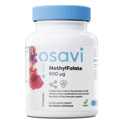 Osavi Methyl Folate, Kyselina listová, 600 µg, 60 rostlinných kapslí