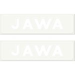Samolepka Jawa - bílá 14,5x4 - 2Ks
