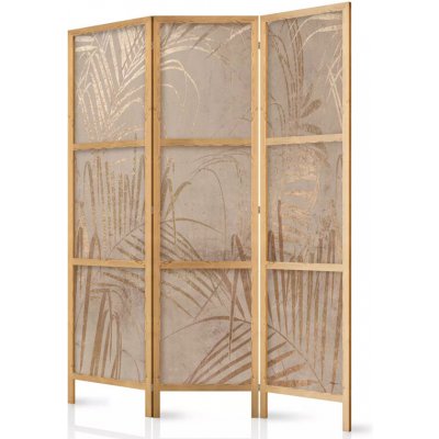 Fabulo 3-dílný Zlaté palmy 172 x 135 cm potisk na jedné straně paravánu – Zboží Dáma
