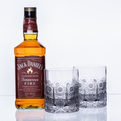Jack Daniel's Fire Klasika 0,28 l (dárkové balení 2 sklenice) – Zbozi.Blesk.cz