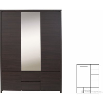 BRW Kaspian SZF5D2S Wenge – Zbozi.Blesk.cz