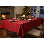 Mybesthome Vánoční ubrus QUEEN žakárový vzor červená 140x230 cm – Hledejceny.cz