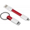 inCharge® INCH-2 Dual Lightning + MicroUSB, 8cm, červený