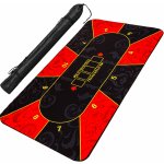 Garthen Skládací pokerová podložka, červená/černá, 160 x 80 cm – Zboží Mobilmania