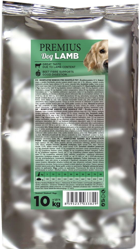 Premius Dog Lamb 10 kg