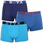 Styx pánské boxerky sportovní guma 3 pack modré – Zboží Dáma