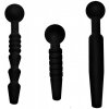 SM, BDSM, fetiš Master Series Dark Rods Silicone Penis Plug Set 3ks