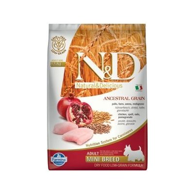 N&D Low Grain DOG Adult Mini Chicken & Pomegranate 3 x 7 kg