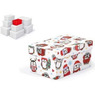 Krabice dárková vánoční B-V009-A 16x10x8cm – Zboží Mobilmania