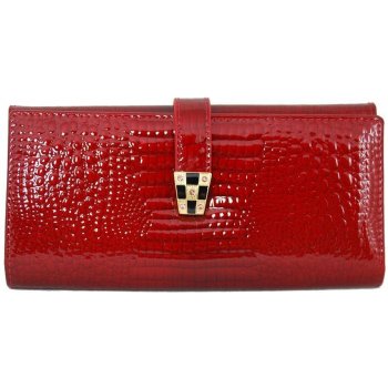Cossroll Dámská kroko kožená peněženka v krabičce A16 5242 červená
