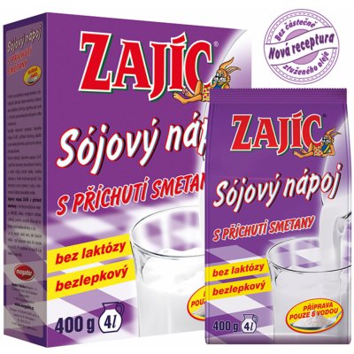 Zajíc Sójový nápoj Zajíc s příchutí smetany 400 g – Hledejceny.cz
