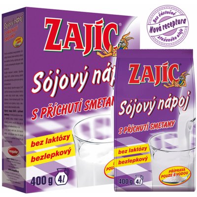 Zajíc Sójový nápoj Zajíc s příchutí smetany 400 g