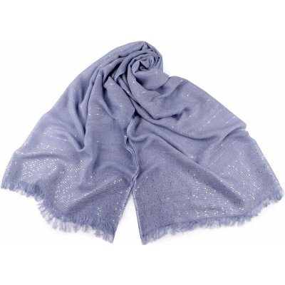 šátek šála s flitry modrá světlá – Sleviste.cz