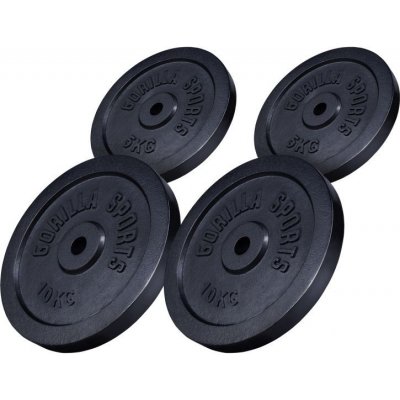 Gorilla Sports litina 30 kg 31 mm 4 ks – Hledejceny.cz