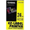 Barvící pásky Casio originální páska do tiskárny štítků, Casio, XR-24YW1, černý tisk/žlutý podklad, nelaminovaná, 8m, 24mm