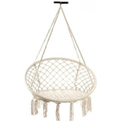 KIK KX7629 závěsné křeslo s třásněmi 80 cm bílá 11447 – Zboží Dáma