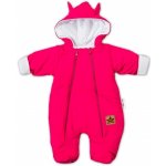 Baby Nellys ® Kombinéza s kapucí a kožíškem prošívaná bez šlapek sv. růžová – Zboží Mobilmania