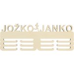 LYMFY Věšák na medaile se dvěma jmény maratón 45cm přírodní dřevo – Zboží Mobilmania
