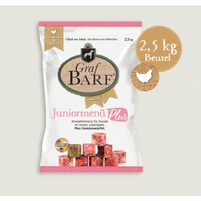 Graf Barf junior menu kuřecí Plus 2,5 kg – Sleviste.cz
