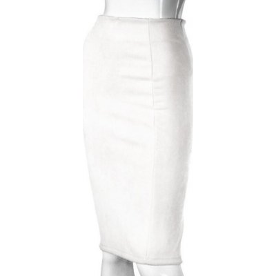 Dámská úzká sukně s rozpakem vzadu bílá – Zboží Dáma