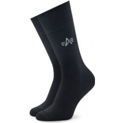 Alpha Industries Sada 3 párů pánských vysokých ponožek Basic 118929 Černá