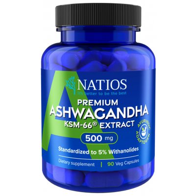 NATIOS Ashwagandha KSM-66 Extract 500 mg 90 veganských kapslí – Hledejceny.cz