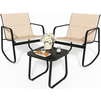 Crossheim Balkonový set Edinburgh Stolek + 2 houpací židle C25043N – Hledejceny.cz
