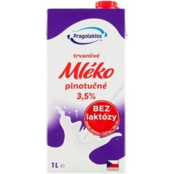 Pragolaktos Trvanlivé mléko bez laktózy 3,5% 1 L