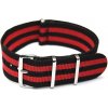 Řemínek k hodinkám NATO Strap Červená / černá NTS022 šíře