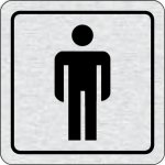 Cedulka na dveře - WC muži – Zboží Mobilmania