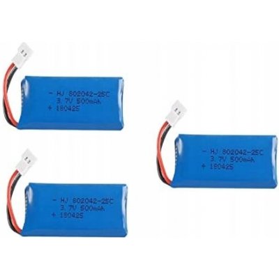 Hubsan Lipo baterie pro kvadrokoptéry Yunique 3,7 V 500 mAh 3 ks