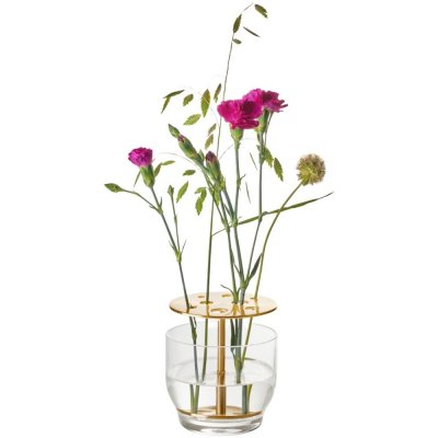 Váza IKEBANA 13 cm, zlatá, sklo, Fritz Hansen – Zboží Mobilmania