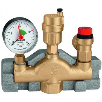 Caleffi 302 SET - odvzdušňovací ventil, manometr, pojišťovací ventil 1" 3bar