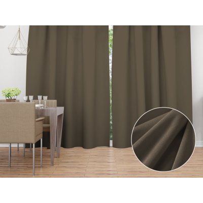 Biante Sametový závěs SV-031 Hnědá khaki 140x140 cm – Zboží Mobilmania