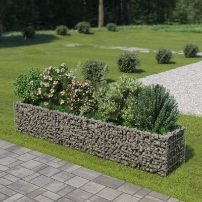 zahrada-XL Gabionový vyvýšený záhon pozinkovaná ocel 270 x 50 x 50 cm – Zboží Mobilmania