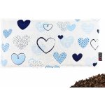 VFstyle nahřívací polštářek bederní s pohankovými slupkami 50x20 cm Blue Hearts – Zboží Dáma