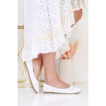 Cathay moda třpytivé baleríny 3844-3WH bílé – Zboží Mobilmania