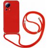 Pouzdro a kryt na mobilní telefon Pouzdro TopQ Xiaomi 13 Lite červené se šňůrkou