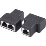 Modulární rozbočení RJ45 LAN Ethernet 1x female/2x female – Hledejceny.cz