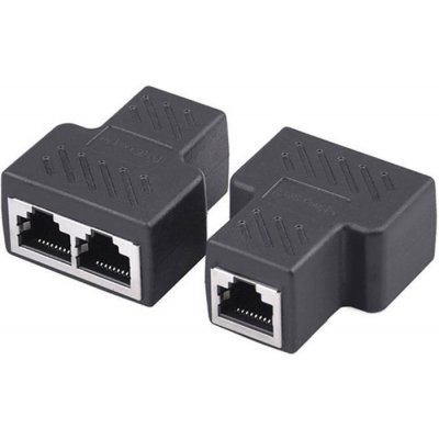 Modulární rozbočení RJ45 LAN Ethernet 1x female/2x female – Hledejceny.cz