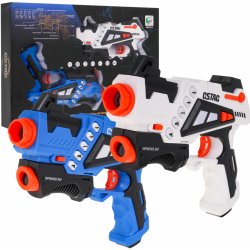 RKToys Sada laserových pistolí Blue White 2 ks