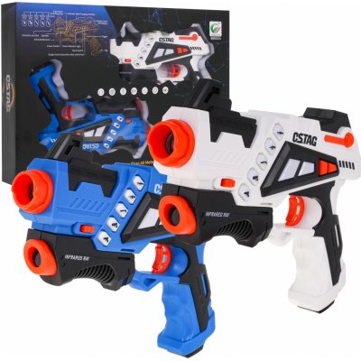 RKToys Sada laserových pistolí Blue White 2 ks – Zboží Mobilmania