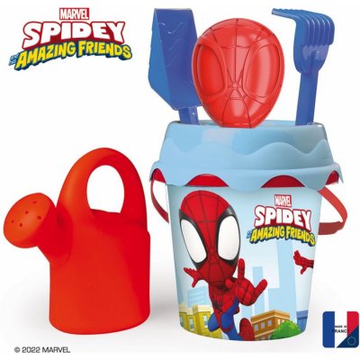 Smoby Kyblíček Spidey s konvičkou a příslušenstvím, střední