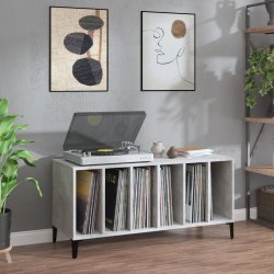 Vidaxl Skříňka na LP desky betonově šedá 100x38x48 cm kompozitní dřevo