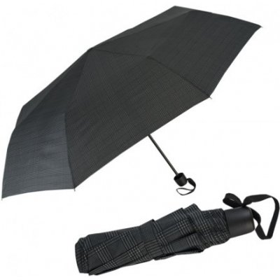 Derby Hit pánský skládací deštník vzorovaný šedý – Zboží Mobilmania