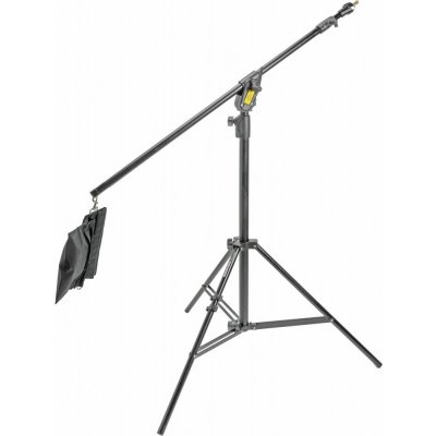 Manfrotto 420B Stojan s výložníkem s pytlem na písek (černý hliník)