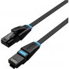 síťový kabel Vention IBJBD Flat Cat.6 UTP Patch, 0.5m, černý