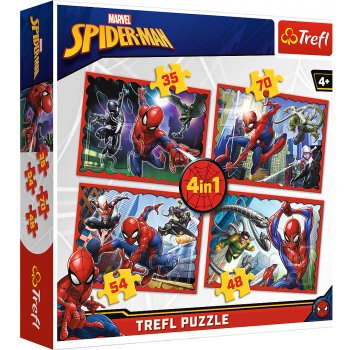 Trefl Spiderman: V pavoučí síti 4v1 35,48,54,70 dílků
