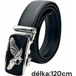 Automat pánský pásek černá přezka kovová Typ5-K24 – Zboží Dáma